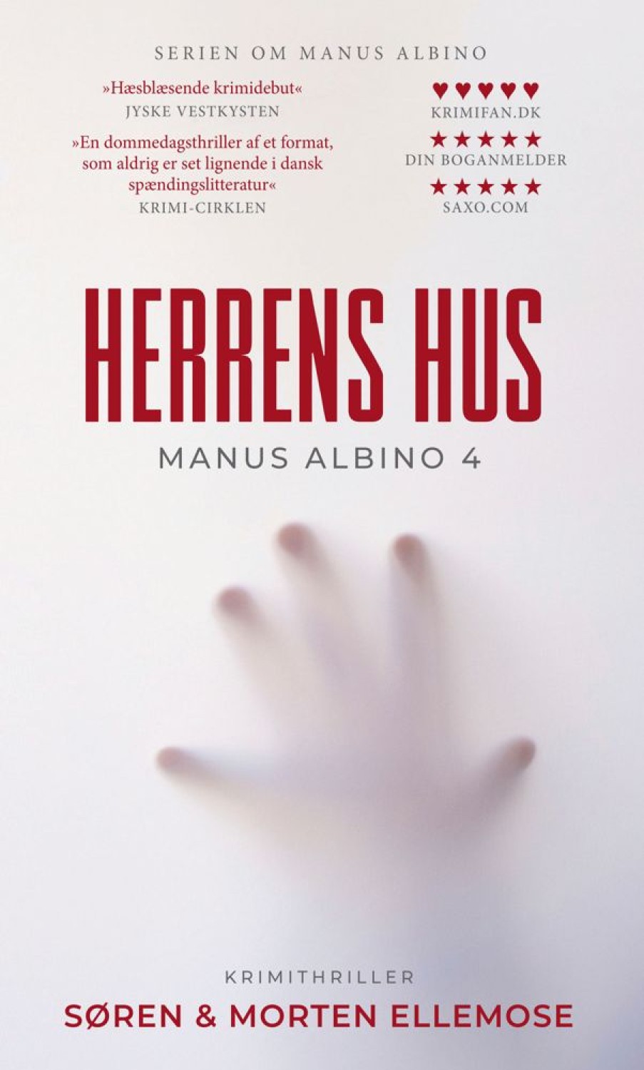 Krimi Og Spaending Forlaget Forfatterskabet.dk Herrens Hus: Manus Albino 4 (Bog, Haeftet, Dansk)